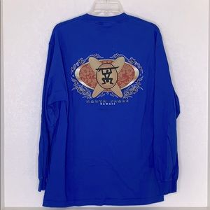Mens Hawaiian North Shore Blue L/S Tee SZ L